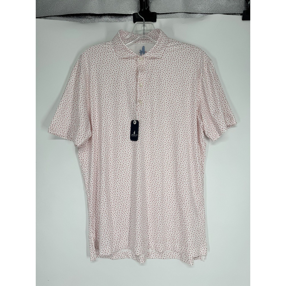 Johnnie O Plumeria Featherweight Polo Shirt Floral AOP Small Golf Performance